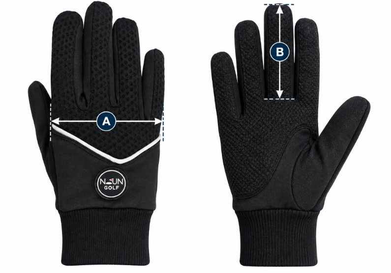 Guide des tailles gants d'hiver Noungolf